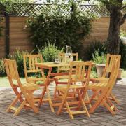 vidaXL Trädgård Stol 6 pcs Brun 36 x 46 x 86cm Massivt akaciaträ