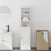 vidaXL Badrumsmöbelset med hylla VIGO Brun och vit 37 x 34 x 150 cm