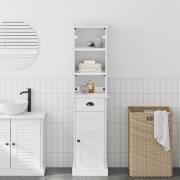 vidaXL Badrumsmöbelset med låda med hylla VIGO 2 pcs Vit och antikvit