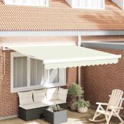 vidaXL Utfällbar markis Kräm 300 x 250 cm Tyg, Metall