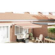 vidaXL Utfällbar markis Flerfärgsdesign 300 x 250 cm tyg