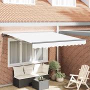 vidaXL Utfällbar markis Vit 300x250 cm tyg