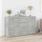 vidaXL Sideboard med låda Betonggrå 120 x 36 x 69 cm Konstruerat trä