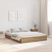 vidaXL Förvaringssängram Artisan Ek 160 x 200 cm Konstruerat trä