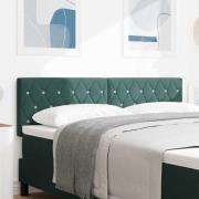 vidaXL LED huvuddyna med LED-ljusslingor Mörkgrön 144 cm Sammet