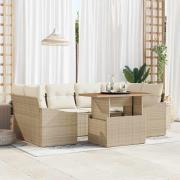 vidaXL Trädgårdsmöbelset Beige och gräddfärgad 100 x 55 x 73 cm