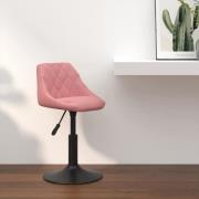 vidaXL Barpall Geometriskt Rosa 46 x 44 x (62.5-77.5) cm Konstläder