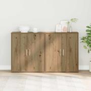 vidaXL Sideboard 2 pcs Artisan Ek 60 x 31 x 70 cm Konstruerat trä