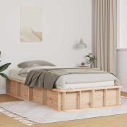 vidaXL Sängram Brun 80 x 200 cm Massiv furu