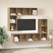 vidaXL TV-bänkset 4 pcs artisan ek 37 x 37 x 142.5 cm Konstruerat trä