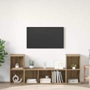 vidaXL TV-skåp 3 pcs Brun 107 x 35 x 37 cm Konstruerat trä