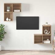 vidaXL TV-bänkset 4 pcs artisan ek 37 x 37 x 72 cm Konstruerat trä