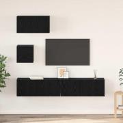 vidaXL TV-bänkset 4 pcs Svart ek 80 x 30 x 30 cm Konstruerat trä