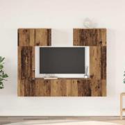 vidaXL TV-bänkset 6 pcs Gammalt trä 80 x 30 x 30 cm Konstruerat trä
