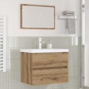 vidaXL Badrumsmöbelset Väggmonterad 3 pcs artisan ek 60 x 38.5 x 45 cm