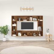 vidaXL TV-skåp 4 pcs Brun 37 x 37 x 142.5 cm Konstruerat trä