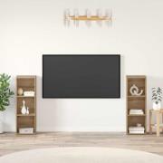 vidaXL TV-bänkset 2 pcs artisan ek 107 x 35 x 37 cm Konstruerat trä