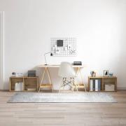 vidaXL TV-bänkset 2 pcs Artisan Ek 37 x 35 x 72 cm Konstruerat trä