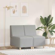 vidaXL Modulsofa utan armstöd 2 pcs Moln Grå 55 x 74 x 82 cm tyg