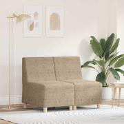 vidaXL Soffstol 2 pcs Ljusgrå 55 x 74 x 82 cm Faux mockaläder