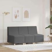 vidaXL Modulsofa utan armstöd 3 pcs Mörkgrå 55 x 74 x 82 cm