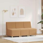 vidaXL Modulsofa utan armstöd 3 pcs Beige 55 x 74 x 82 cm Mockatyg