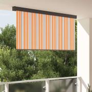 vidaXL Utomhus rullgardin Randig Gul och blå 200 x 250 cm tyg