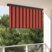 vidaXL Utomhus rullgardin Striped orange och brun 220 x 250 cm tyg