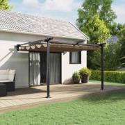 vidaXL Väggmonterad Gazebo Taupe Stål