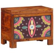 vidaXL Förvaringslåda Flerfärgsdesign 50 x 30 x 40 cm massivt akacia