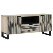 vidaXL Medielagringsskåp och hyllor Vit och svart 105 x 33.5 x 46 cm