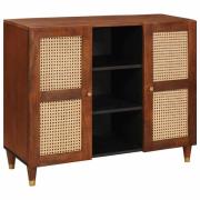 vidaXL Sideboard Brun 90 x 33,5 x 75 cm Massivt mangoträ