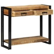 vidaXL Konsolbord med låda Brun 90 x 33 x 75 cm massivt mangoträ