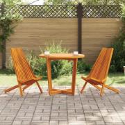 vidaXL Fällbara Trädgårdsstolar 2 pcs Brun 56 x 69 x 84 m