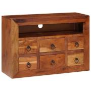 vidaXL Sideboard med låda Brun 80 x 30 x 55 cm massivt akacia