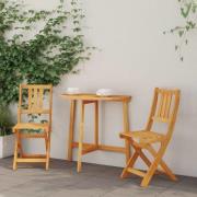 vidaXL Trädgård Stol 2 pcs Brun 36 x 46 x 86cm Massivt akaciaträ