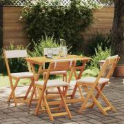 vidaXL Bistroset 5 pcs Brun massivt akacia