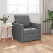 vidaXL Bäddsoffa med kudde Mörkgrå 74 x 77 x 81 cm tyg