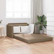 vidaXL Golvsoffa 2-i-1 Cappuccino 124x71x78 cm Konstläder