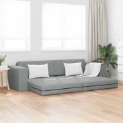 vidaXL Golvbäddsoffa Ljusgrå 245 x 78 x 77 cm tyg