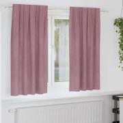 vidaXL Gardiner med gardiner 2 pcs Mörk rosa 140 x 175 cm Sammet
