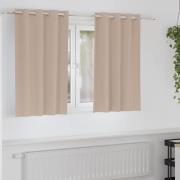 vidaXL Mörkläggningsgardiner med gardiner Taupe Polyester