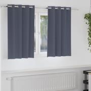 vidaXL Mörkläggningsgardiner med gardiner Antracit Polyester