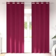 vidaXL Mörkläggningsgardiner med Ringar 2 pcs Vinröd 225 x 140 cm