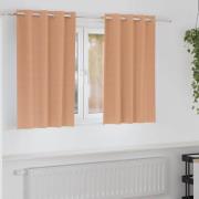 vidaXL Mörkläggningsgardiner med gardiner Ljusbrun Polyester