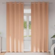 vidaXL Gardiner med gardiner 2 pcs Ljusbrun Polyester