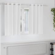 vidaXL Mörkläggningsgardiner med gardiner Ren Vit Polyester