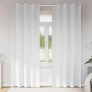 vidaXL Mörkläggningsgardiner med Ringar 2 pcs Ren Vit 225 x 140 cm