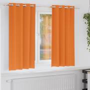 vidaXL Gardiner med gardiner 2 pcs Klart orange Polyester