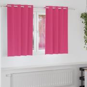 vidaXL Mörkläggningsgardiner med gardiner Ljust Rosa Polyester